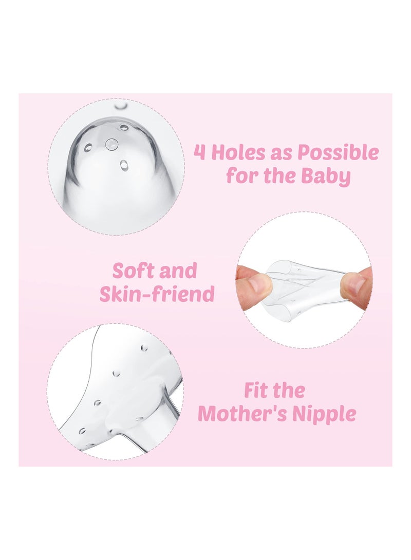 12-Piece Bpa-Free Nipple Shield For Nursing Newborn, Silicone Nipple Shield Nursing Nipple Shield Pain Relief Nursing Shield For Newborn Breastfeeding With Latch Difficulties Or Flat Or Inverted - Image 3