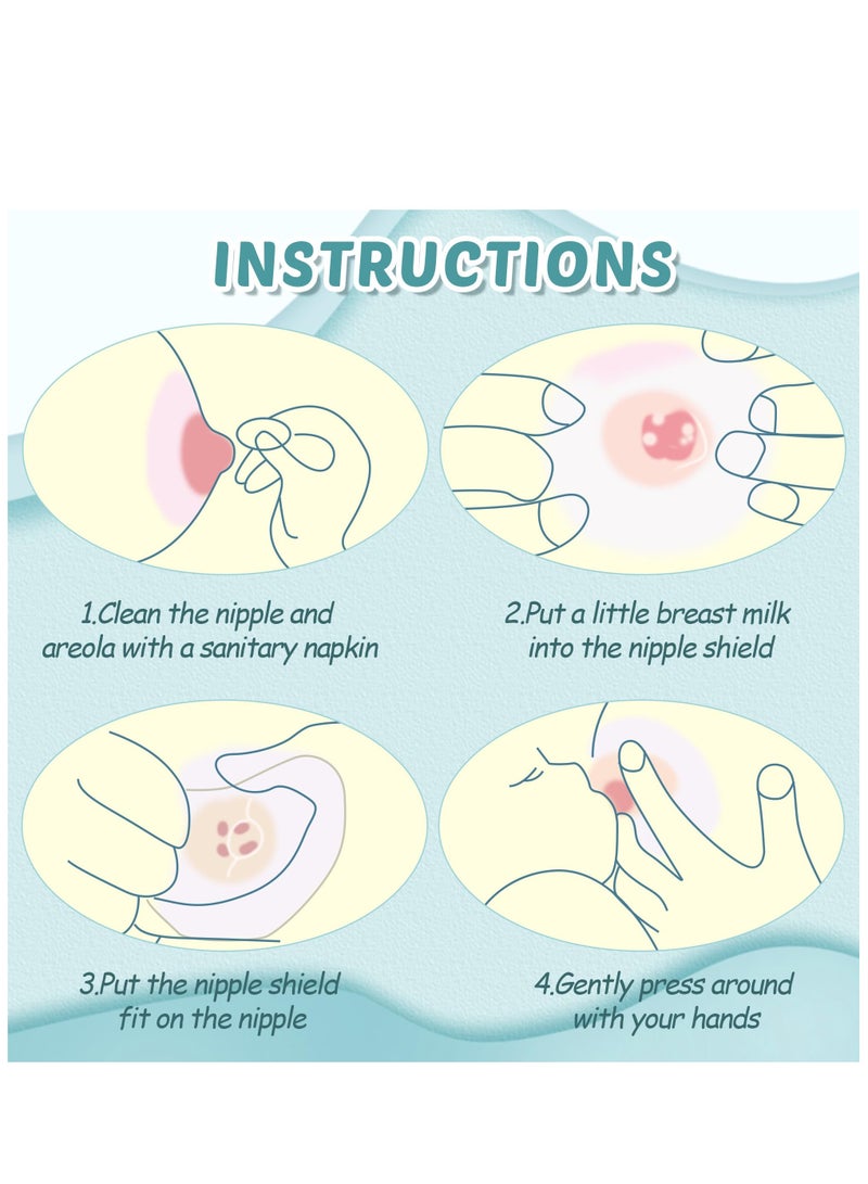 12-Piece Bpa-Free Nipple Shield For Nursing Newborn, Silicone Nipple Shield Nursing Nipple Shield Pain Relief Nursing Shield For Newborn Breastfeeding With Latch Difficulties Or Flat Or Inverted - Image 4