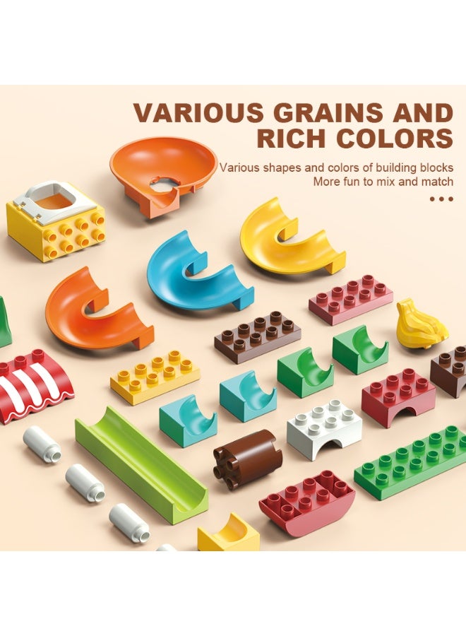 FEELO Dinosaur Ejection Slide Big Building Blocks Set | 78 Pieces | Interactive Dino Run & Ball Launcher STEM Toy for Kids | Large, Easy-Assemble Bricks | Creative Jungle Adventure Construction Kit - Image 5