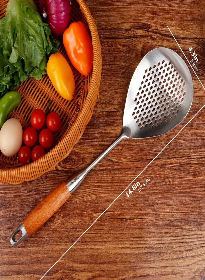 Glendaveny ملعقة مثقبة من GLENDAVENY، مصنوعة من الفولاذ المقاوم للصدأ 304، تُستخدم لتصفية المعكرونة، بطول 4.3 بوصة. - Image 2