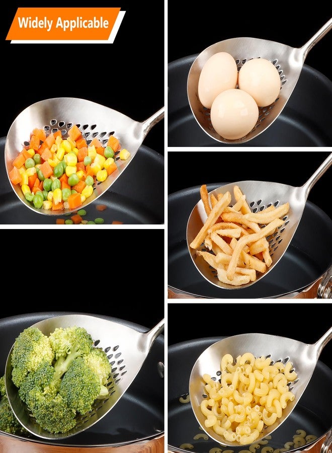 Glendaveny ملعقة مثقبة من GLENDAVENY، مصنوعة من الفولاذ المقاوم للصدأ 304، تُستخدم لتصفية المعكرونة، بطول 4.3 بوصة. - Image 3