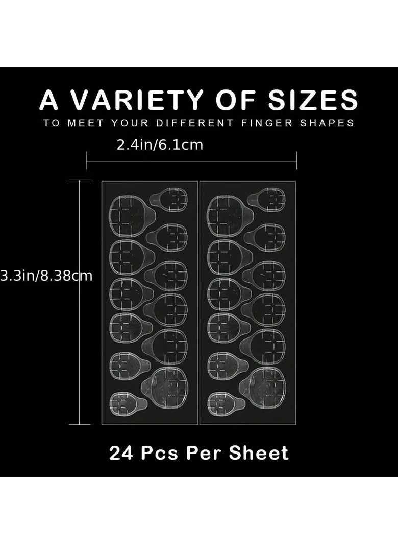 أوريتي تابوت فرنسي لطيف راقصة باليه أكريليك أظافر كاذبة مع تصميم اللهب الأزرق-أظافر وجه ابتسامة أرجوانية لامعة للنساء والفتيات - Image 2