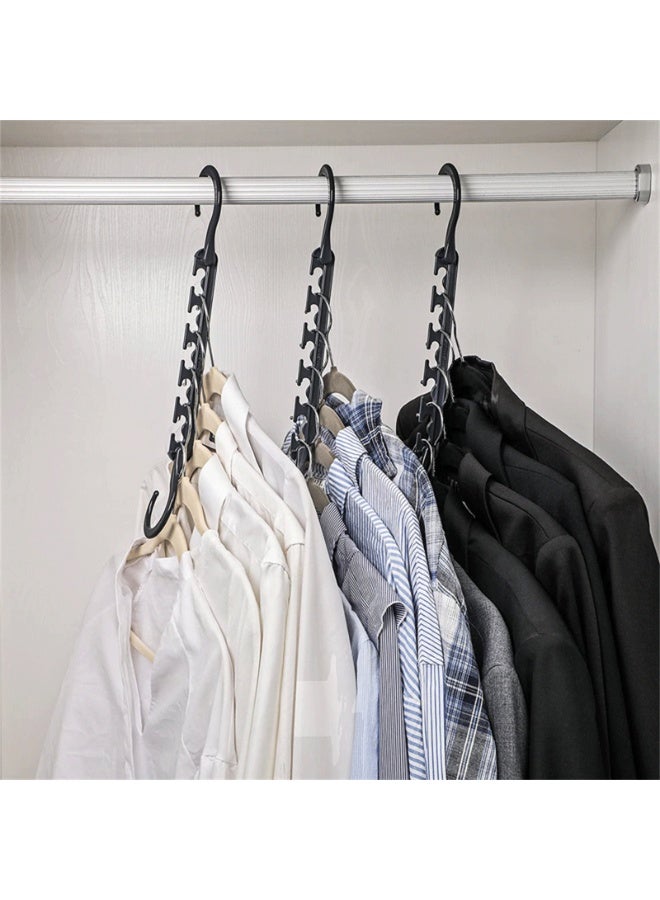 Space Saving Hangers Magic Cascading Clothes Hangers Plastic Closet Hanger Organizer, Set of 5 - Image 4