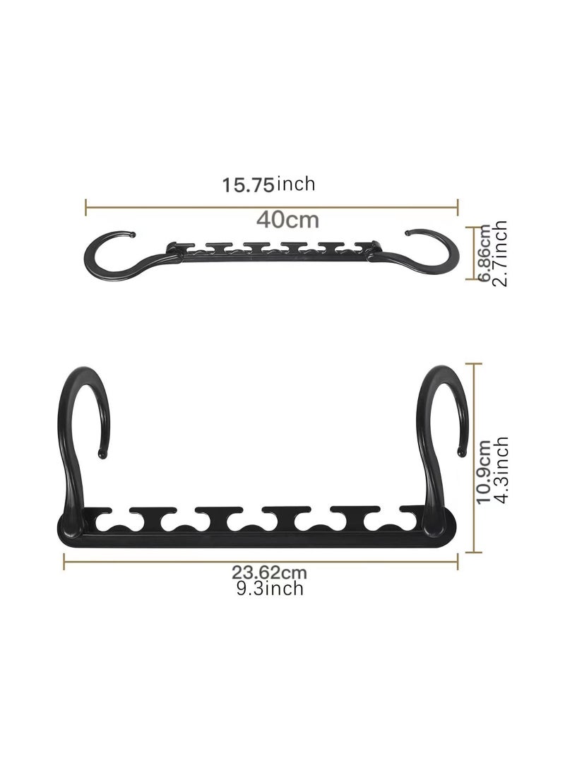 Space Saving Hangers Magic Cascading Clothes Hangers Plastic Closet Hanger Organizer, Set of 5 - Image 5