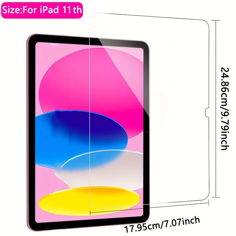 3pcs 9H Tempered Glass Screen Protector for iPad A16 11th Gen - Image 2