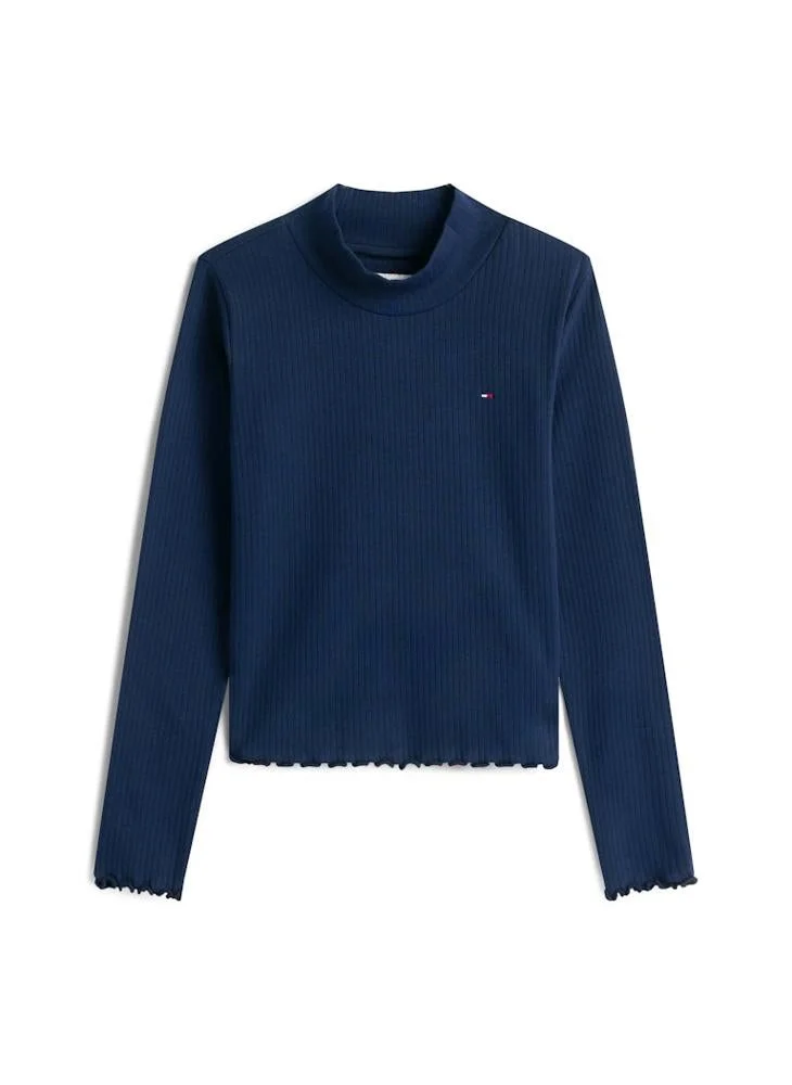 Tommy Hilfiger Blue Kids Essentials Crew Neck T-Shirt for Women | Best Price UAE