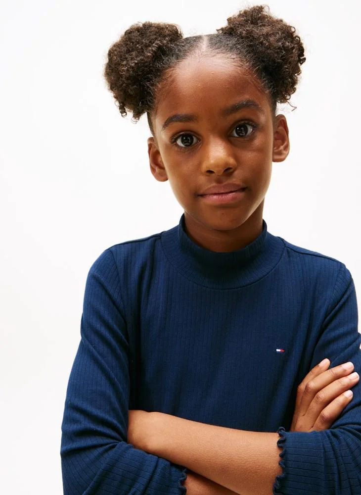 Tommy Hilfiger Blue Kids Essentials Crew Neck T-Shirt for Women | Best Price UAE