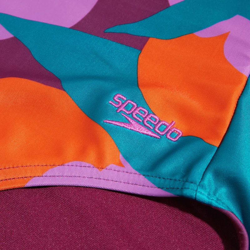 speedo Women's Printed Asymmetric Swimsuit