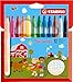 STABILO ExtraThick FiberTip Pen STABILO Trio Jumbo Pack of 12 Assorted Colors - Image 3