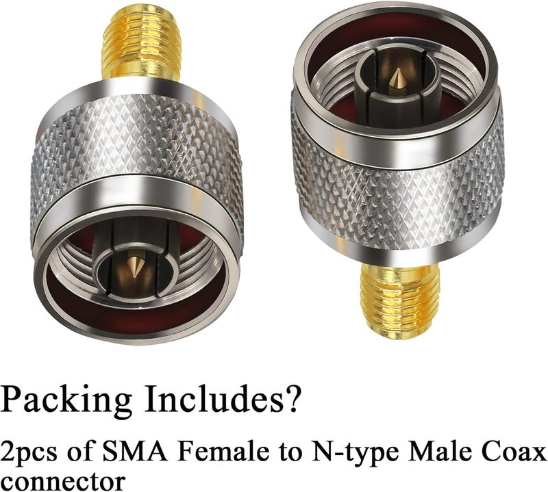 ABONIX N Male to BNC Female Coax Adatper, N-Type Male Plug to BNC Female Jack RF Coaxial Connector (Pack of 3) - Image 5