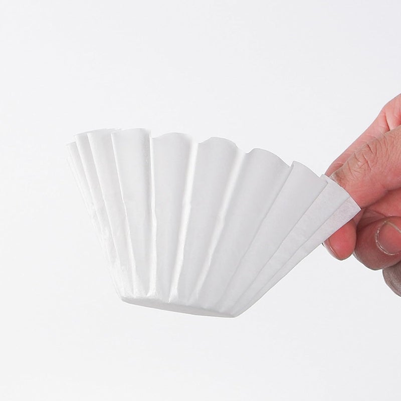 Rinakou 100 Count Basket Coffee Filters,Flat Bottm Paper Filter Compatible With Fellow Aiden Coffee Maker,Work With Batch Brew Filter Basket - Image 5
