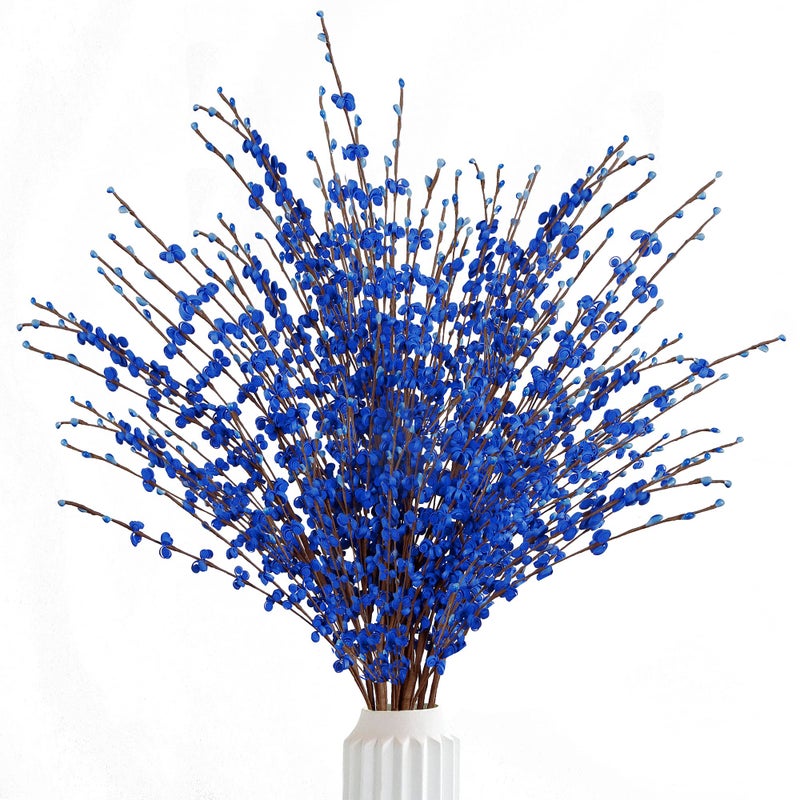 Sggvecsy 10 Pcs 295 Long Artificial Jasmine Flowers Tall Fake Flower Bouquet Faux Jasmine Plants Dry Branches for Wedding Home Party Office Hotel Restaurant Kitchen DecorationBlue