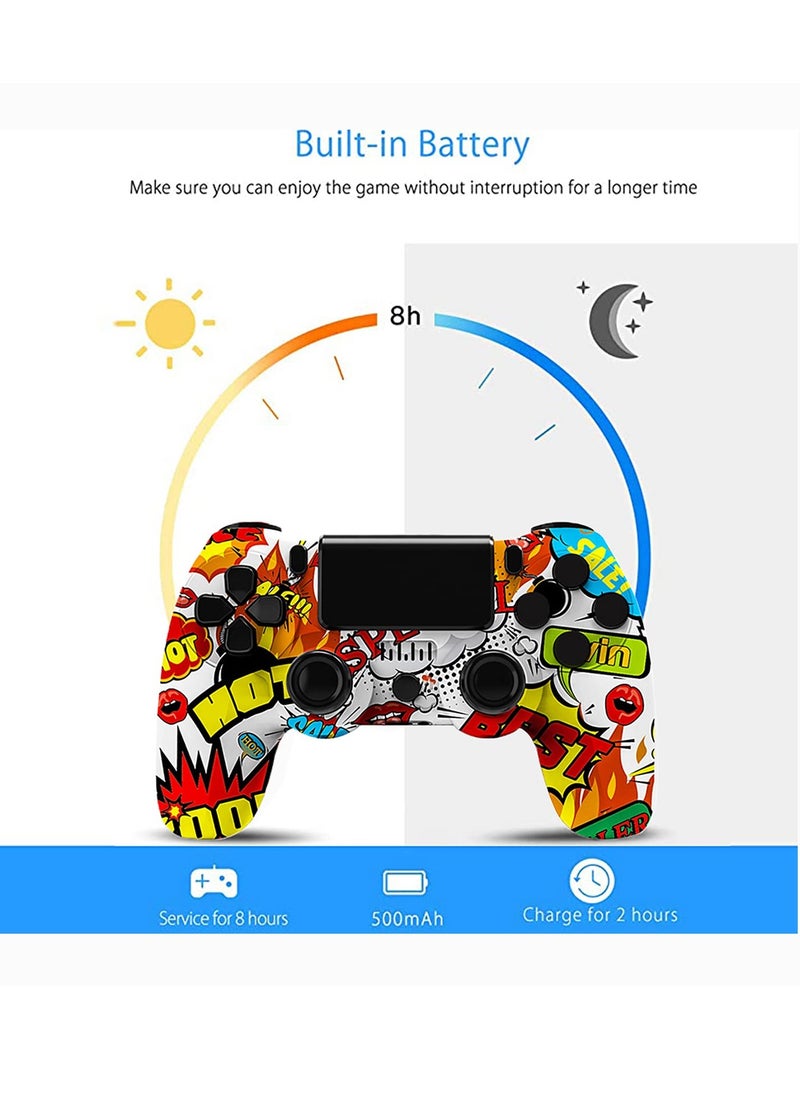 Flash Hawk - Camouflage Wireless Controller for PlayStation 4/PC/Steam with Gyroscope and Dual Vibration - Image 1