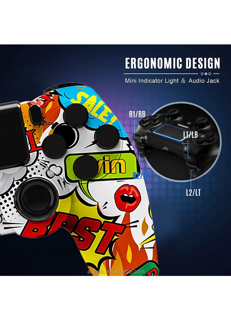 Flash Hawk - Camouflage Wireless Controller for PlayStation 4/PC/Steam with Gyroscope and Dual Vibration - Image 1