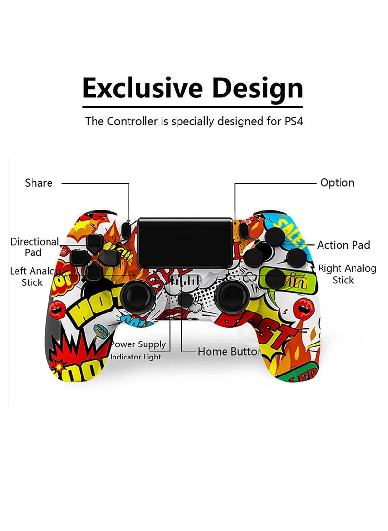Flash Hawk - Camouflage Wireless Controller for PlayStation 4/PC/Steam with Gyroscope and Dual Vibration - Image 1