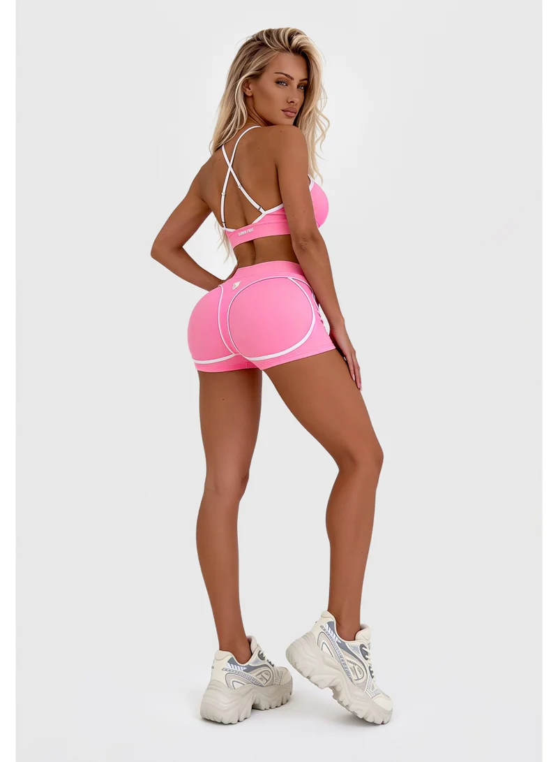 Bona Fide Bona Fide: Extra Shorts Ultra "Candy Pink" Extra Ultra Candy High Waist Gym Shorts for Women for Women | Best Price UAE