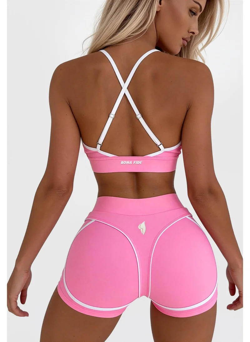 Bona Fide Bona Fide: Extra Shorts Ultra "Candy Pink" Extra Ultra Candy High Waist Gym Shorts for Women | Best Price UAE