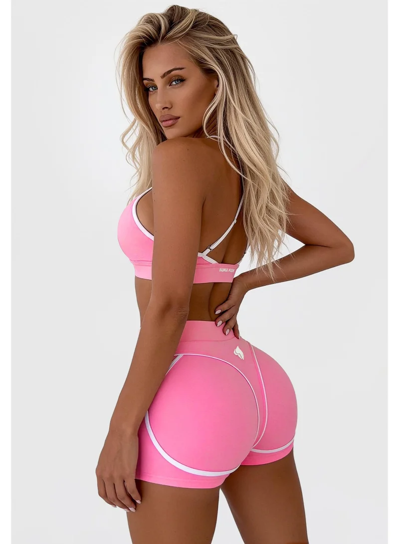 Bona Fide Bona Fide: Extra Shorts Ultra "Candy Pink" Extra Ultra Candy High Waist Gym Shorts for Women | Best Price UAE