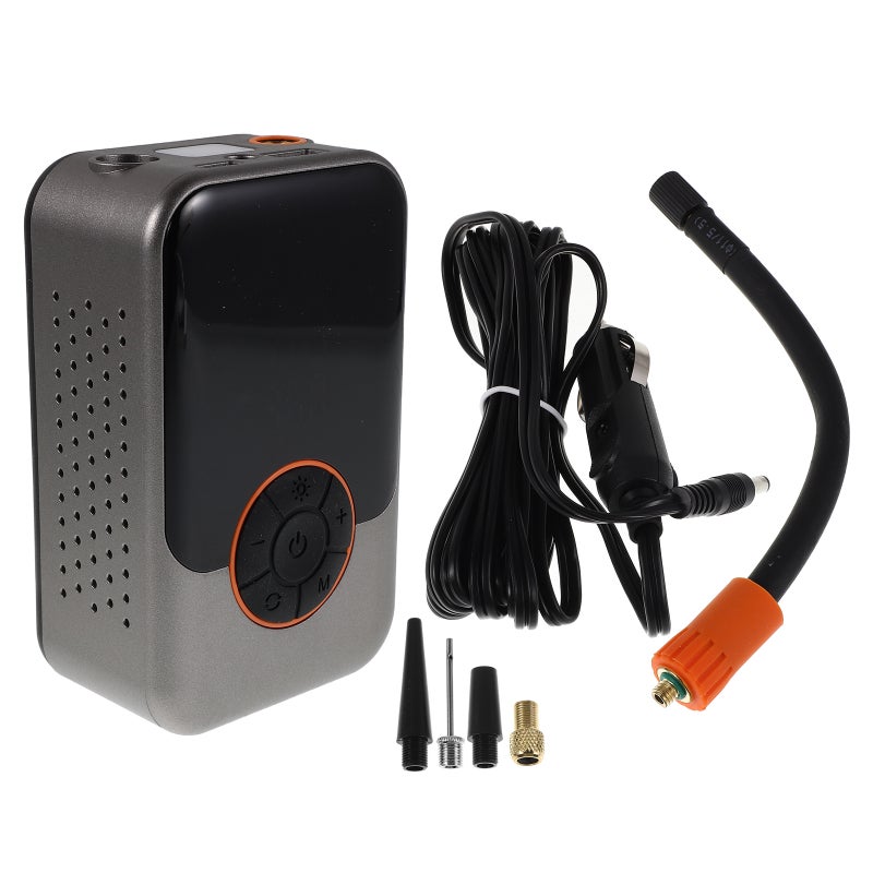 منفاخ إطارات محمول، ضاغط هواء محمول لاسلكي صغير مع مقياس ضغط رقمي LCD، مضخة إطارات سريعة النفخ للسيارة والدراجة النارية - Image 5