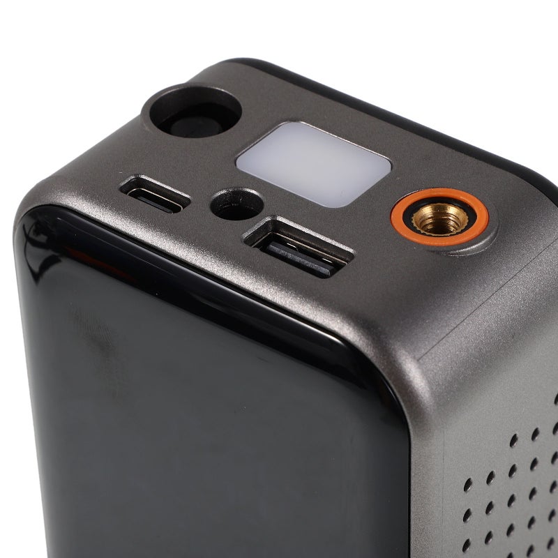 منفاخ إطارات محمول، ضاغط هواء محمول لاسلكي صغير مع مقياس ضغط رقمي LCD، مضخة إطارات سريعة النفخ للسيارة والدراجة النارية - Image 2