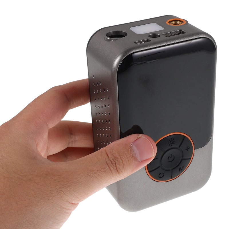منفاخ إطارات محمول، ضاغط هواء محمول لاسلكي صغير مع مقياس ضغط رقمي LCD، مضخة إطارات سريعة النفخ للسيارة والدراجة النارية - Image 3