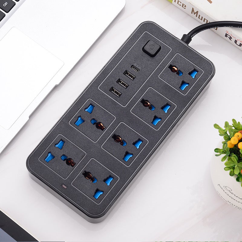International Universal Socket British Standard Usb Multi-Purpose Power Strip European Standard Multi-Socket Panel Switch Power Strip - Image 1