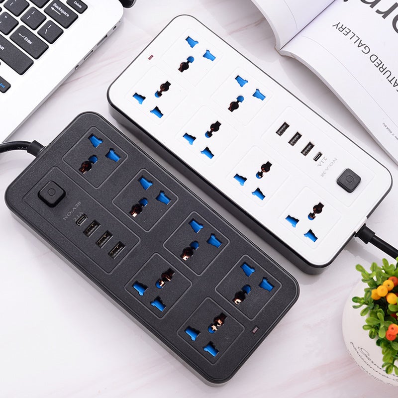 International Universal Socket British Standard Usb Multi-Purpose Power Strip European Standard Multi-Socket Panel Switch Power Strip - Image 2