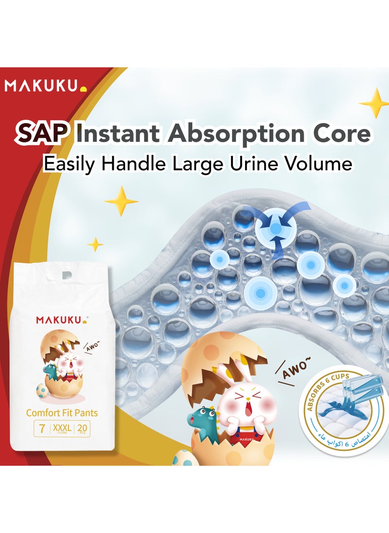 MAKUKU - Comfort Fit Pants Diapers - Size 5 (12-17kg) | 12-17 months | 24 Pieces - Image 1