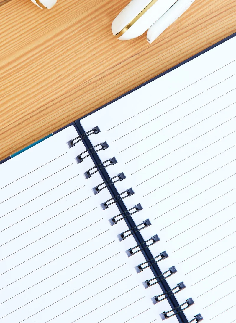 Seventy Five Blue Spiral Notebook Skate Design