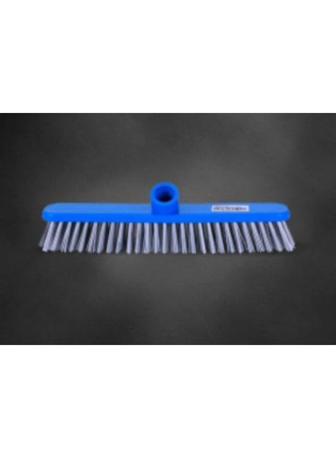 Emerald Hard Sweeping Brush with PVC-Coated Wooden Handle, Model 906 | Heavy-Duty Floor Cleaning Brush | Durable Blue Broom for Home, Office & Industrial Use - Image 2