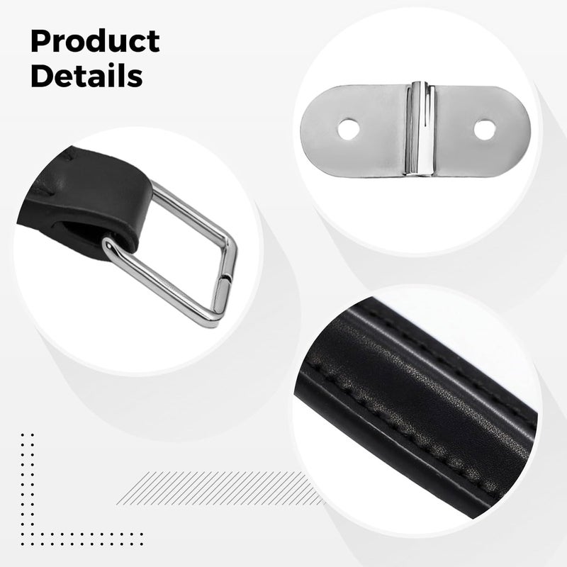 Pu Guitar Case Handle Replacement, Comfortable Speaker Cabinet Strap with Metal Mounting Plates and Screws, 6.9 Inches - Image 3