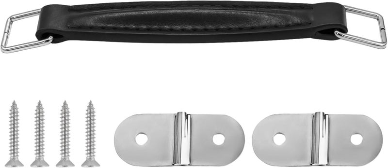 Pu Guitar Case Handle Replacement, Comfortable Speaker Cabinet Strap with Metal Mounting Plates and Screws, 6.9 Inches - Image 1