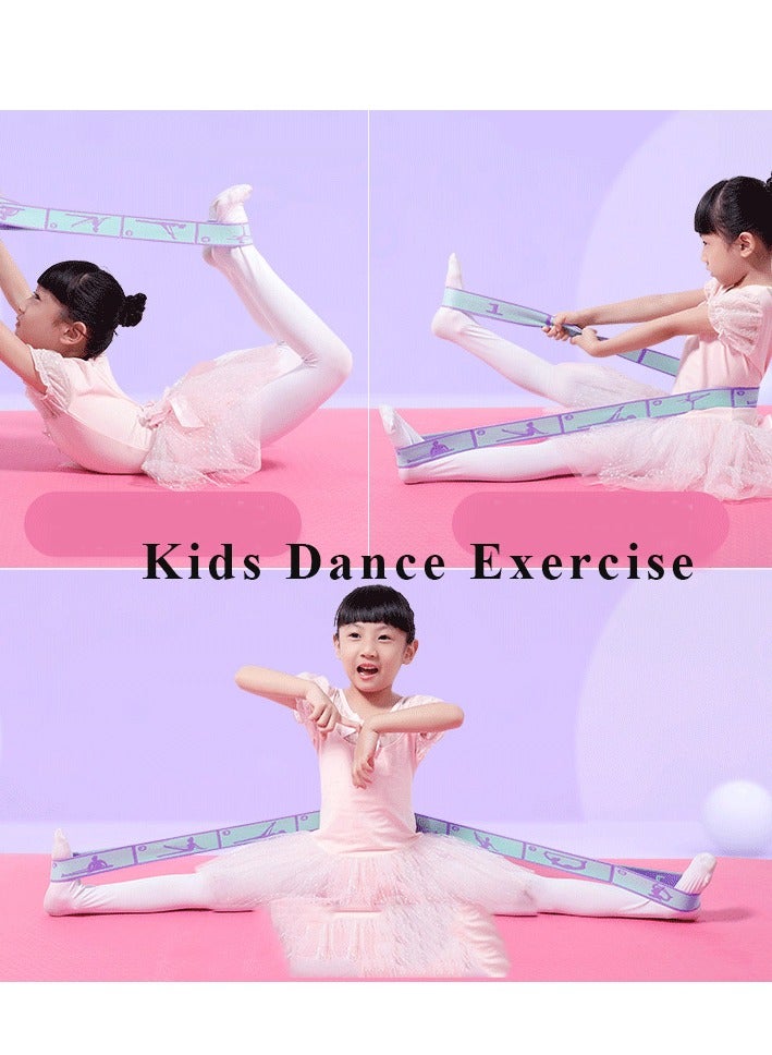 Innoshine Pink  Dance Stretch Band for Kids, Adjustable 8 Loops Yoga Belts Strap Exercise Resistance Ballet Band,  Stretching  Band for Physical Therapy, Pilates Dance and Gymnastics - Image 4