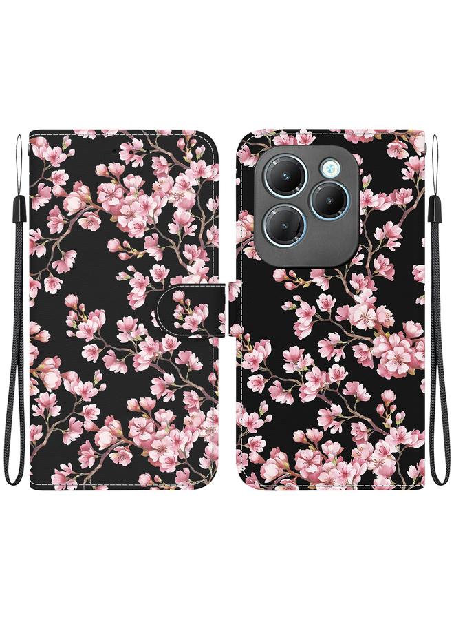 جرين تايجر جراب لهاتف Infinix Hot 40 / 40 Pro مصنوع من الجلد برسومات ملونة وملمس كريستالي - Image 1