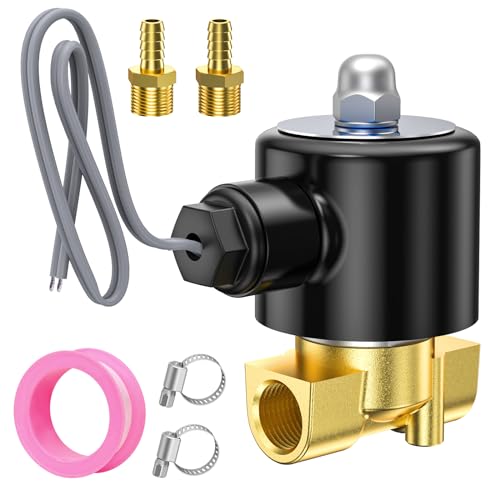 TAILONZ PNEUMATIC 3/8 Inch NPT DC24V Brass Electric Solenoid Valve 2W040-10 Normally Closed Water, Air, Diesel - Image 1