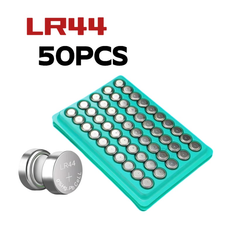50pcs LR44 AG13 A76 357 1.5V Alkaline Button Batteries for Watches and Toys - Image 1