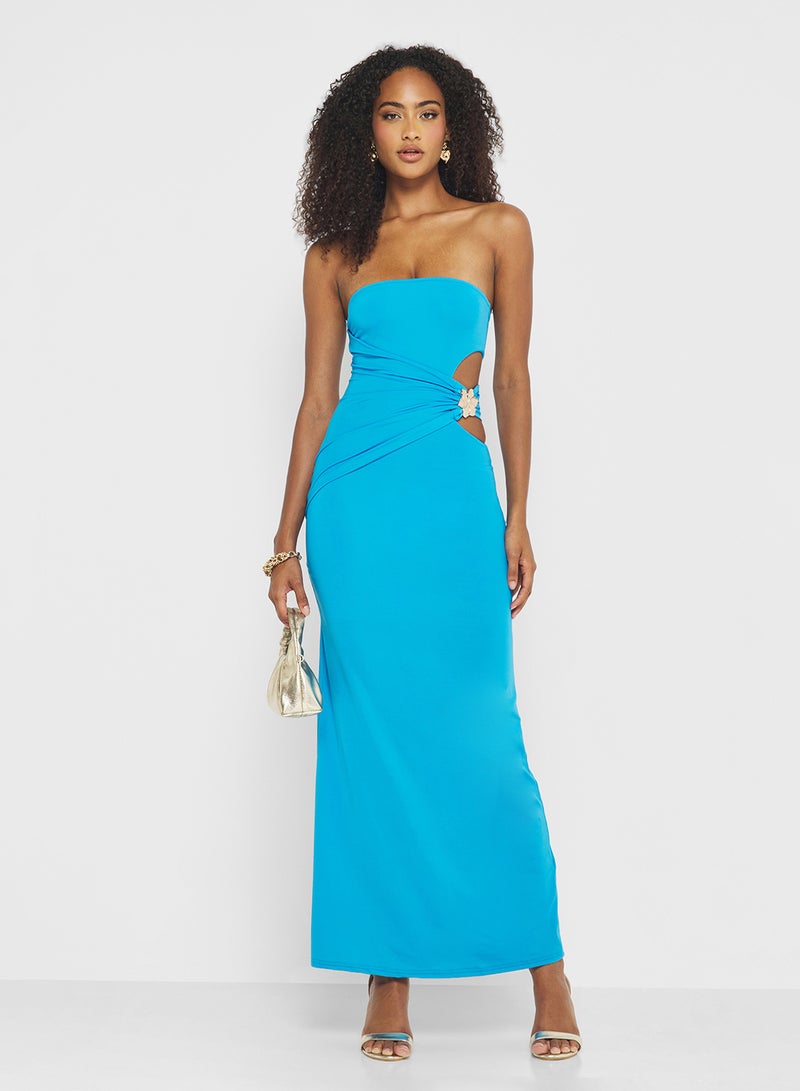 فستان درابيه بفتحة صدر باندو