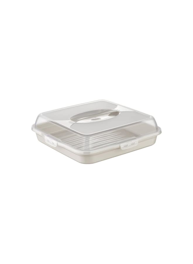 Dunya Plastik Square 13.5" Pasta - Borek KABI Party Butler Carry Caddy BPA Free Lock & Fresh - Image 1