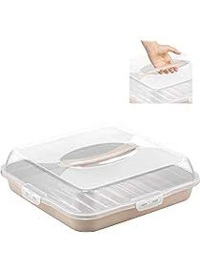 Dunya Plastik Square 13.5" Pasta - Borek KABI Party Butler Carry Caddy BPA Free Lock & Fresh - Image 2