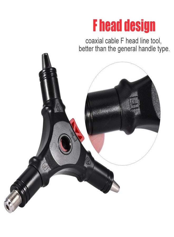 Serounder 3 in 1 F Plug Coaxial Compression Tool F Head RG59 RG6 Connector Coax Cable Stripper Coaxial Installation Fitting Tool for Digital TV - Image 3