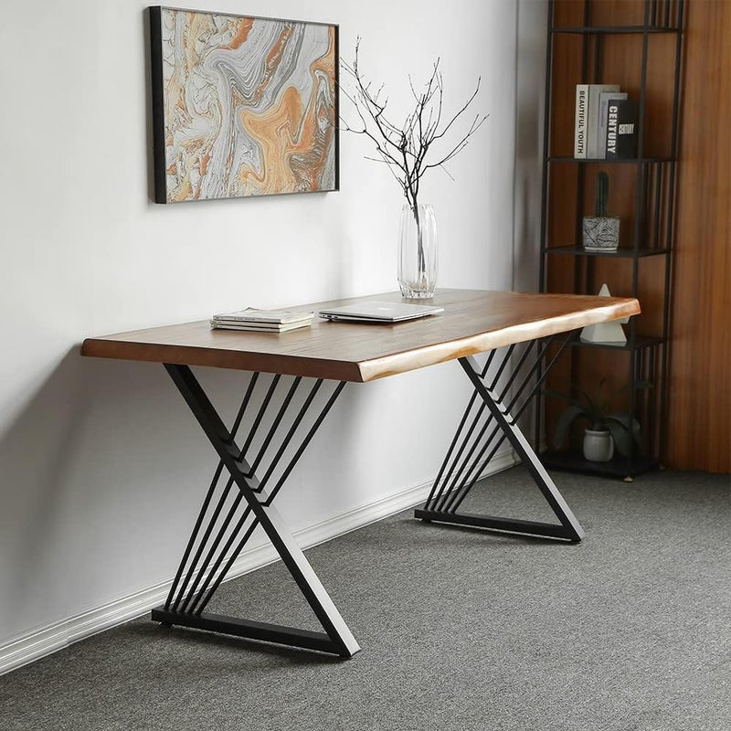HIRVALL Modern Heavy Duty Tall Black Metal Iron Desk Legs RiserBench Furniture Legs for Coffee Table Dining Legs Set of 2 - Image 5