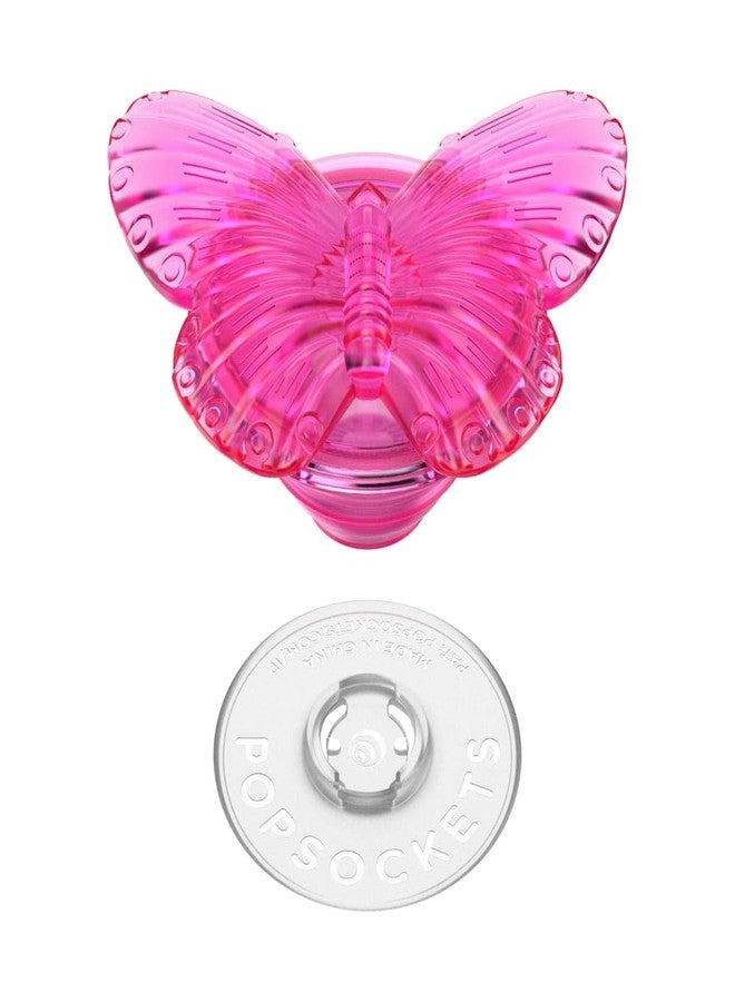 POPSOCKETS قبضة هاتف بوب سوكيتس مع قاعدة قابلة للتوسيع، قبضة لاصقة، مينا - فراشة مغنتا المصبوبة - Image 4