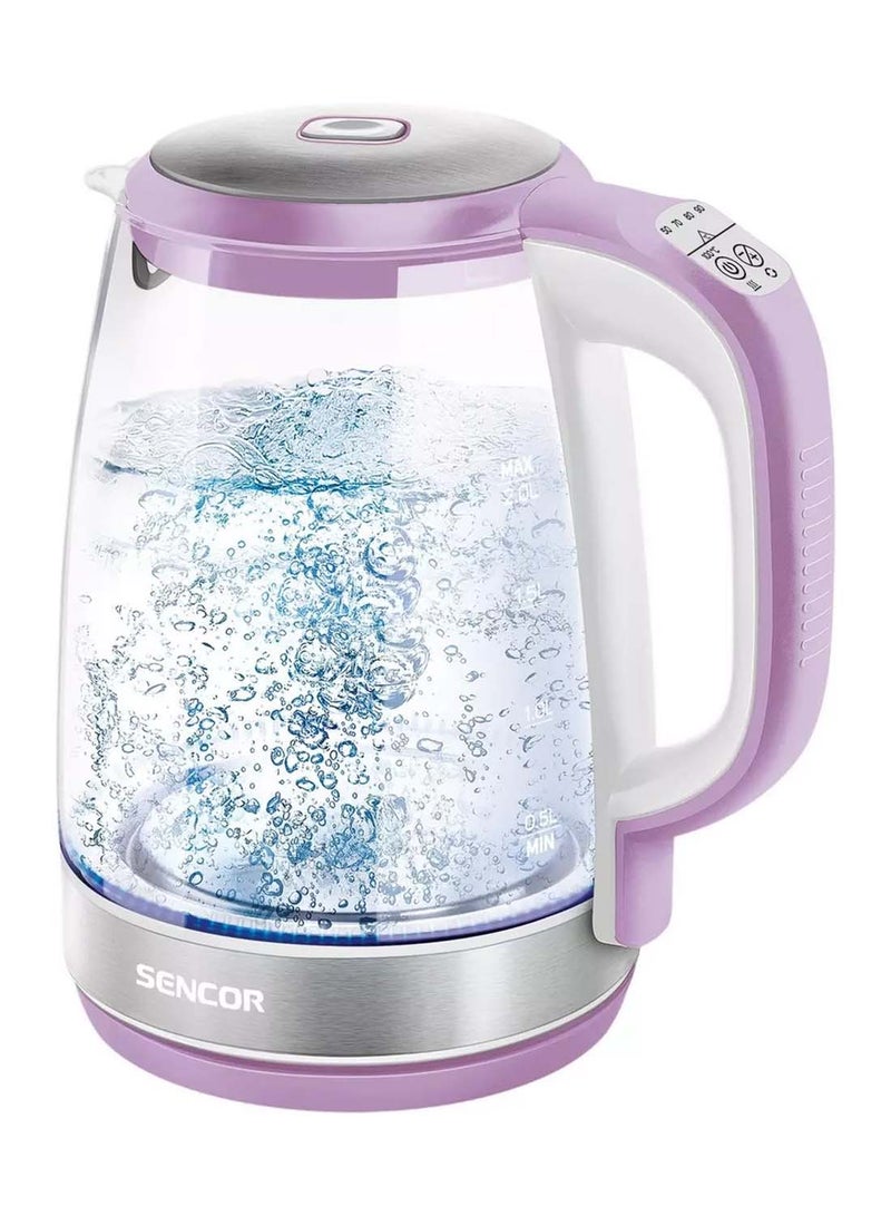 سنكور غلاية كهربائية 2 L 2200 W SWK 2195VT فضي/ وردي - Image 2