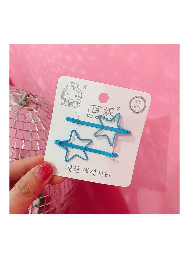 NIBEMINENT 2-Piece Korean Style Hair Clips Multicolor 8 x 8cm - Image 1