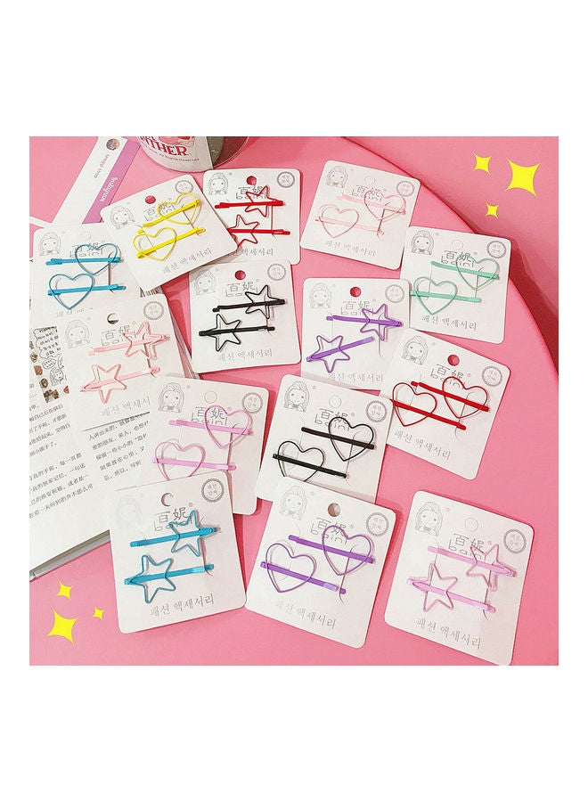 NIBEMINENT 2-Piece Korean Style Hair Clips Multicolor 8 x 8cm - Image 5