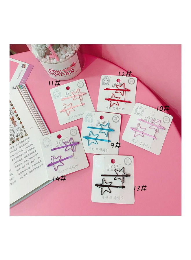 NIBEMINENT 2-Piece Korean Style Hair Clips Multicolor 8 x 8cm - Image 4