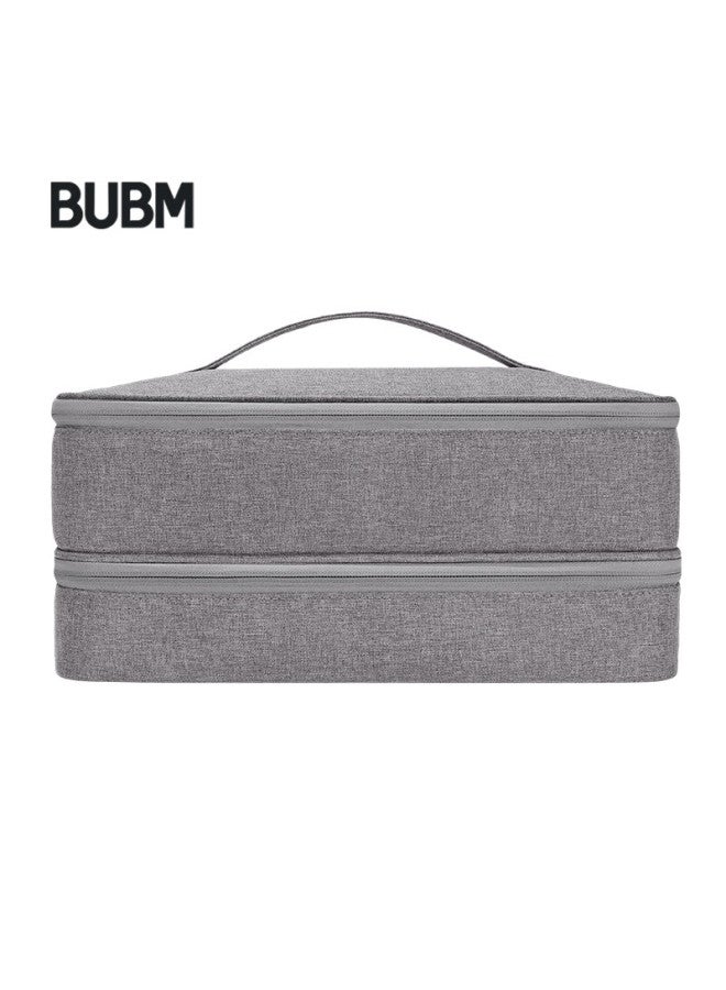 Bubm Hair Dryer Storage Bag For Dyson And L'oréal Paris, Portable Travel Makeup Bag, Double-layer Curling Iron Holder, Multifunctional Storage Pouch - Image 2