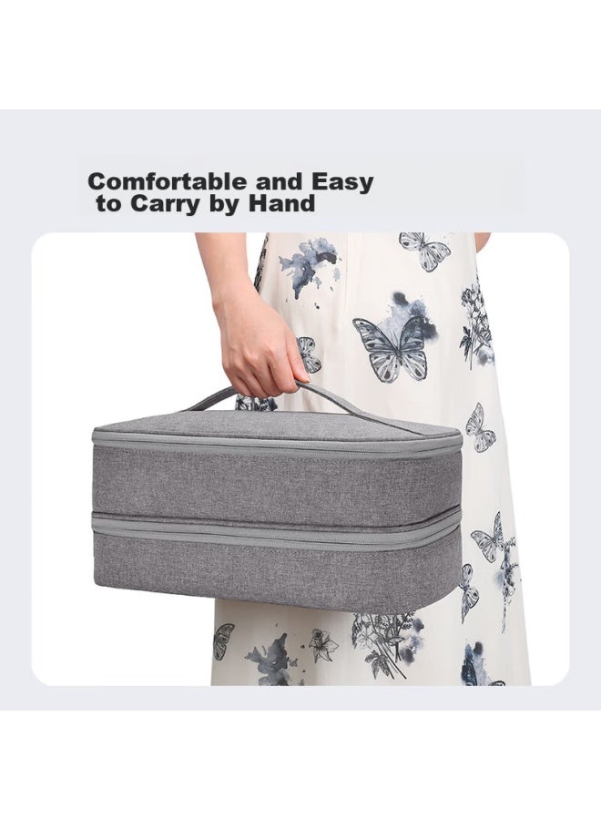 Bubm Hair Dryer Storage Bag For Dyson And L'oréal Paris, Portable Travel Makeup Bag, Double-layer Curling Iron Holder, Multifunctional Storage Pouch - Image 5