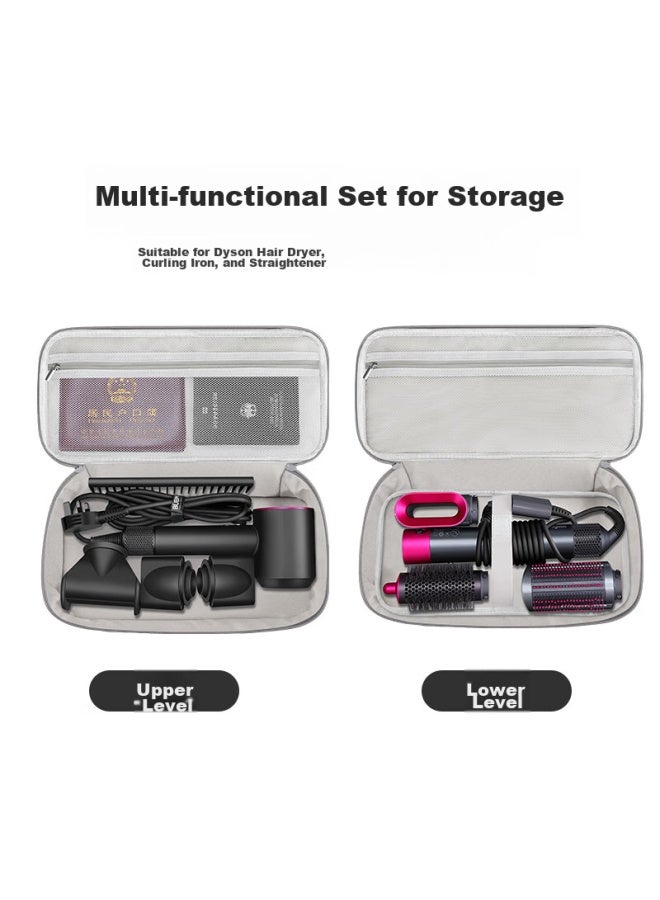 Bubm Hair Dryer Storage Bag For Dyson And L'oréal Paris, Portable Travel Makeup Bag, Double-layer Curling Iron Holder, Multifunctional Storage Pouch - Image 3