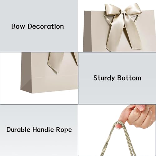 JMANNI Gift Bag, 1PCS Gift Bags Large with Ribbon and 1 Greeting Cards 2 Tissue Paper, Portable Paper Gift Bag with Handles, Birthday Gift Bags,Present Bags for Wedding Party Mothers Day - Image 5